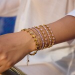 ELENYS Duette – pozlacený náramek 18K žluté zlato Délka náramku: 17+5 cm / max. 22 cm