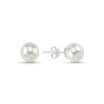 LUNICA Stříbrné puzetové náušnice PERLA 8mm 0844