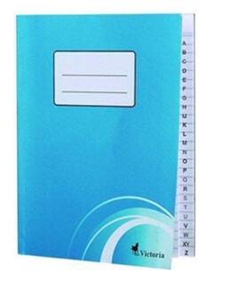Victoria Victoria, K012521CWG, sešit s abecedním rejstříkem, linkovaný, 80 listů, A5, 1 ks