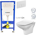 GEBERIT DuofixBasic s bílým tlačítkem DELTA50 + WC CERSANIT CLEANON CARINA + SEDÁTKO 458.103.00.1 50BI CA3