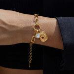 ELENYS Relic Chain – pozlacený náramek 18K žluté zlato Délka náramku: 18+5 cm / max. 23 cm