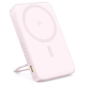 Baseus PicoGo Qi2 s otočným stojanem 5000mAh 20W růžová / Powerbanka / USB-C / Qi2 / Magsafe (P10076800413-00)
