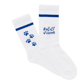 Bella Rose Ponožky Kočičí sluha velikost L (44-47), bílá barva, textil
