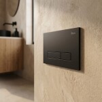 REA - Podomítkový Instalační Set Slim 024N pro WC s Tlačítkem HD Black KPL-E1633