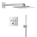 GROHE - Vitalio SmartActive Sprchový set s termostatem pod omítku, 31x31 cm, 2 proudy, chrom 34875000