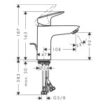 HANSGROHE - Logis Umyvadlová baterie, s výpustí, chrom 71171000