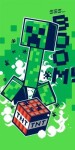 Jerry Fabrycs Minecraft Creeper Zomb JFK103243 plážová osuška zelená 70x140