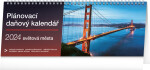Stolní kalendář Presco Group 2024 - Plánovací daňový - Světová města, 33 × 12,5 cm