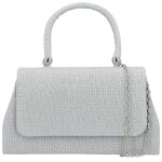 Módní dámská plesová kabelka Michelle Moon Araxi, stříbrná