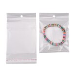 Celofánové sáčky s lepící klopou a otvorem na zavěšení - transparentní - 14 x 8 cm - 100 ks