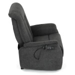 Polohovací křeslo, elektrické kabelové ovládání, šedá, látka, TV-L8963 GREY2