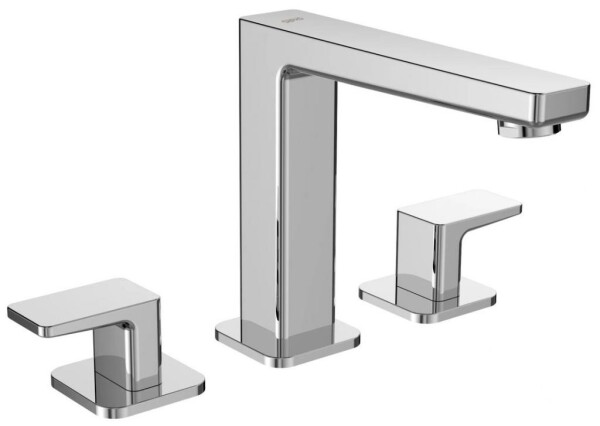 SAPHO - TURSI tříprvková stojánková umyvadlová baterie bez výpusti, chrom TI017