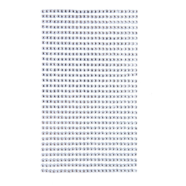 DpCraft Nalepovací kamínky 3 mm 806 ks stříbrné