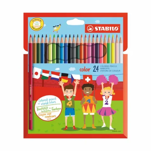 STABILO® color - 24 ks sada - 24 různých barev vč. 4 neonových barev (1924/77-01)