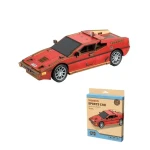 TOY WOODEN 3D dřevěné puzzle Auto červené