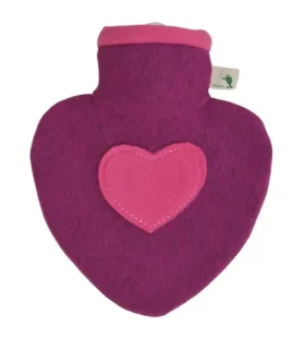 Hugo Frosch Termofor srdce s pleteným obalem - malina (4250098502030)