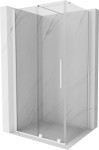 MEXEN/S - Velar sprchový kout 90 x 100, transparent, bílá 871-090-100-01-20