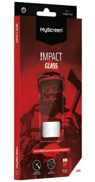 MyScreen ImpactGLASS Apple iPhone 11 Pro Max a XS Max černá / Hybridní ochranné sklo / Anti-shock / 8H (M3978IMPG PLUG)