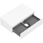 MEXEN/S - Rivel koupelnová skříňka pod umyvadlo 80 cm s deskou, 1 šuplík, reliéf , bílá mat 91A20-08023-1-BFC01
