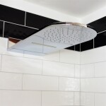 MEREO - Talířová sprcha horní, s vodopádem, půlkulatá 600 x 251 mm, nerez CB496 CB496