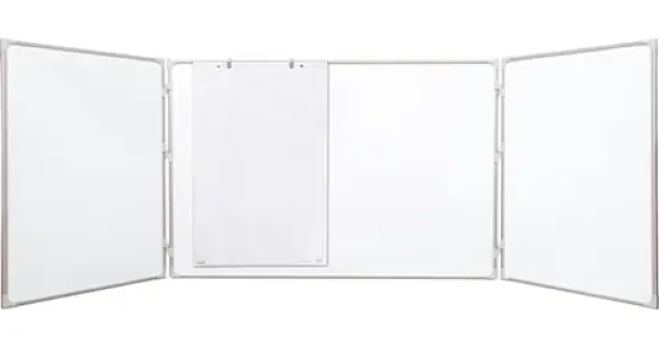 2x3 Triptych 60x90/180 bílý / Tabule / Keramický povrch / Hliníkový rám / 3 panely