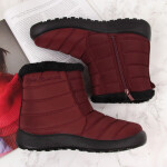Nepromokavé sněhové boty na zip NEWS W EVE181C burgundy 37