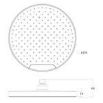 SAPHO - Hlavová sprcha, průměr 255, silikon trysky, ABS/chrom/bílá SK151