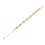 Royal Fashion stříbrný pozlacený náramek Swarovski DBS0147-001-WG