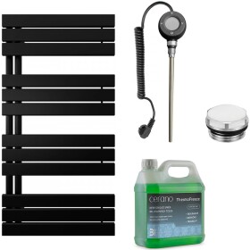 CERANO Koupelnový elektrický radiátorový set Theo - L/P - WIFI - 600W - černá matná - 1200x500 mm