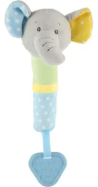 TEDDIES Plyšový pískací slon s kousátkem