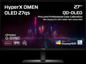 27" HP HyperX OMEN 27qs černá / Monitor / OLED / 2560×1440 / 500Hz / 0,03ms / 1×DP 2×HDMI / VESA (BY8Z1E9#ABB)
