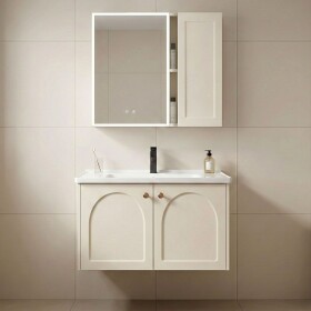 REA - Sada koupelnového nábytku s umyvadlem Denver 60cm Creme REA-M0012