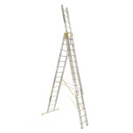 Žebřík AL, trojdílný, 3x15 příček, 10,9m, ALVE FORTE PROFI PLUS 8615