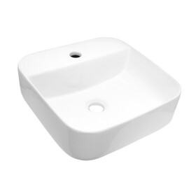 Mereo Umyvadlo na desku bez přepadu, Lota, 390x390x140 mm, keramické UC393914S