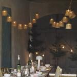 MADAM STOLTZ Svítící LED girlanda Bamboo Shades Black, černá barva