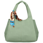 Módní dámská koženková kabelka do ruky Nerilly, modrozelená