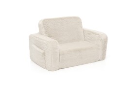 SHAPPY SHAPPY Dětské rozkládací pěnové křeslo LUMI Jemný plyš Barva: Cream