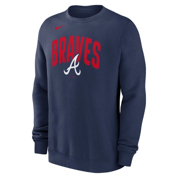 Nike Pánská mikina Atlanta Braves MLB Club Fleece Crew Velikost: XL