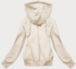 Dámská rozepínací mikina v barvě ecru 68W08- J.Style XL