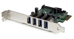 StarTech PCIe karta 4x USB-A 3.0 / Řadič USB / USB 3.2 Gen 1 / NEC uPD720201 (PEXUSB3S4V)