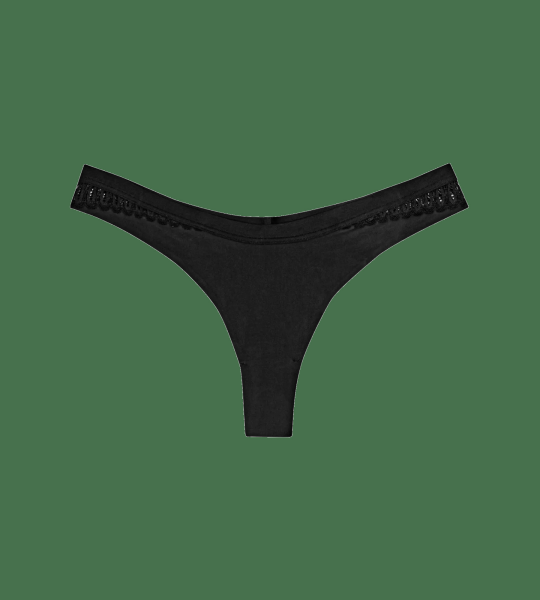 Dámská tanga Aura Spotlight High Leg string černá TRIUMPH BLACK