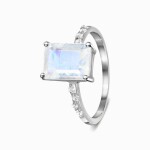 Royal Fashion stříbrný prsten GU-DR8348R-SILVER-MOONSTONE-TOPAZ Velikost: 7 (EU: 54-56)
