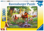 Puzzle Koně u řeky/300 dílků