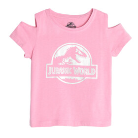 Tričko s krátkým rukávem Jurský park- růžové - 116 PINK