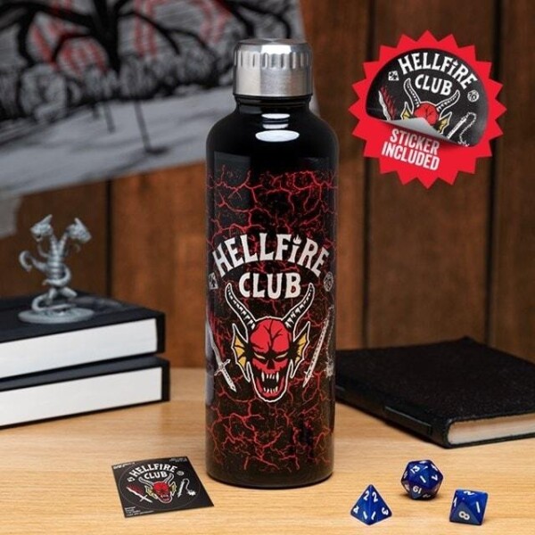 Stranger Things Láhev na pití nerezová - Hellfire Club, 500 ml