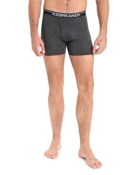 Pánské boxerky ICEBREAKER Mens Anatomica Boxers w Fly, Jet Heather velikost: XXL