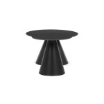 Konferenční stolek 70x70x41cm, keramika, mramor, CT-F4118 BK