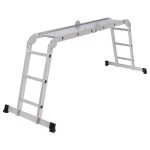 TOOLCRAFT TO-10104645 hliník víceúčelový žebřík skládací max.prac. výška: 4.3 m stříbrná 15.7 kg