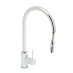 Dřezová baterie SAT Aurum s vytahovací sprškou, 2 proudy chrom SATBAUR286CR SATBAUR286CR