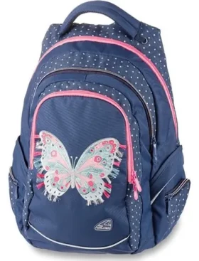 WALKER Školní batoh FAME Magic Butterfly / 32 l / polstrovaná záda / reflexní prvky (0141/4202372)